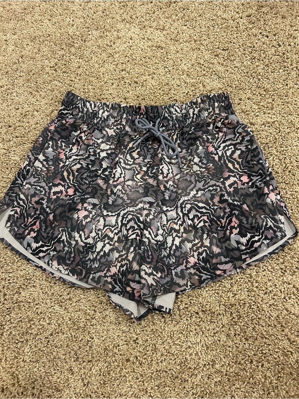 Athleta Women’s Black & Pink Printed Athletic Shorts